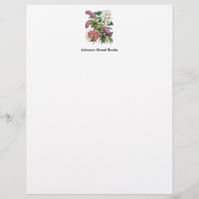 Membrete Página botánica del vintage (Anverso)