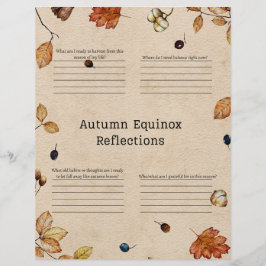 Membrete Página Diario de reflexión equinoccio de otoño