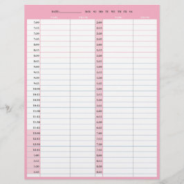 Membrete Páginas del libro de citas de 1 día del salón de p