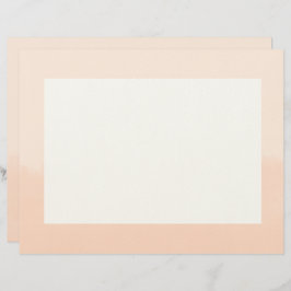 Membrete Pale Orange Watercolor Abstract