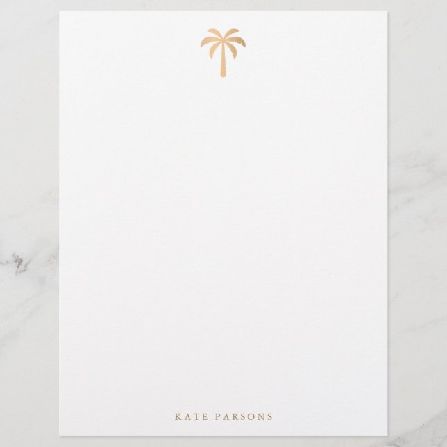 Membrete Palm Tree moderna tropical (Anverso)