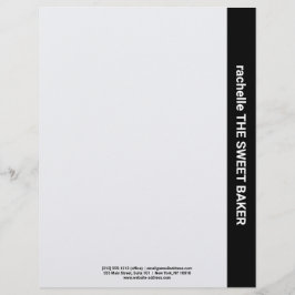 Membrete Panadería gris de texto del personalizado lateral