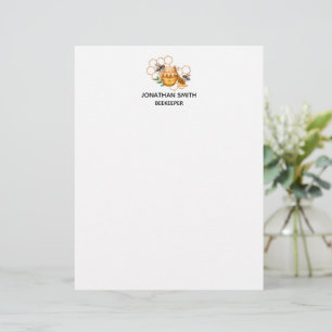 Membrete Panal de abeja de acuarela moderna