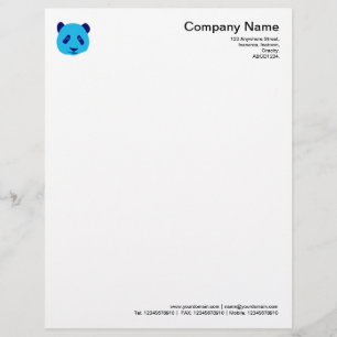 Membrete Panda - Azul