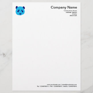 Membrete Panda - Azul