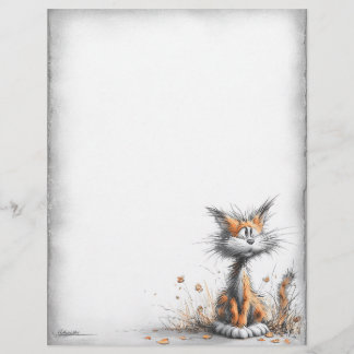 Membrete Papelaria Minimalista de Gato