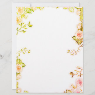Membrete Papier à lettres fleur rose