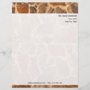 Membrete Pared de piedra personalizada con el remite