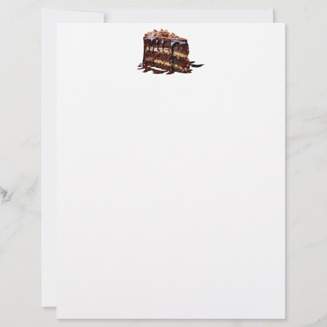 Membrete Pastel de chocolate de varias capas indulgente de  (Anverso)