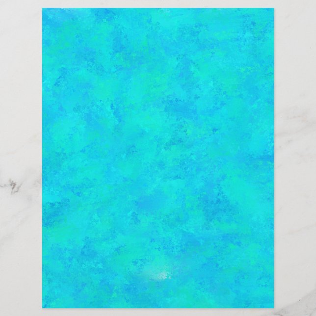Membrete Patrón abstracto azul turquesa (Anverso)