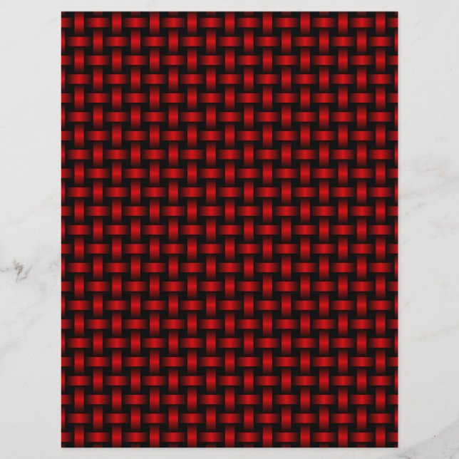 Membrete Patrón de Tejido Rojo Negro (Anverso)