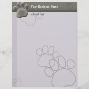 Membrete Paw Tracks Veterinaria de Negocio Letterhead