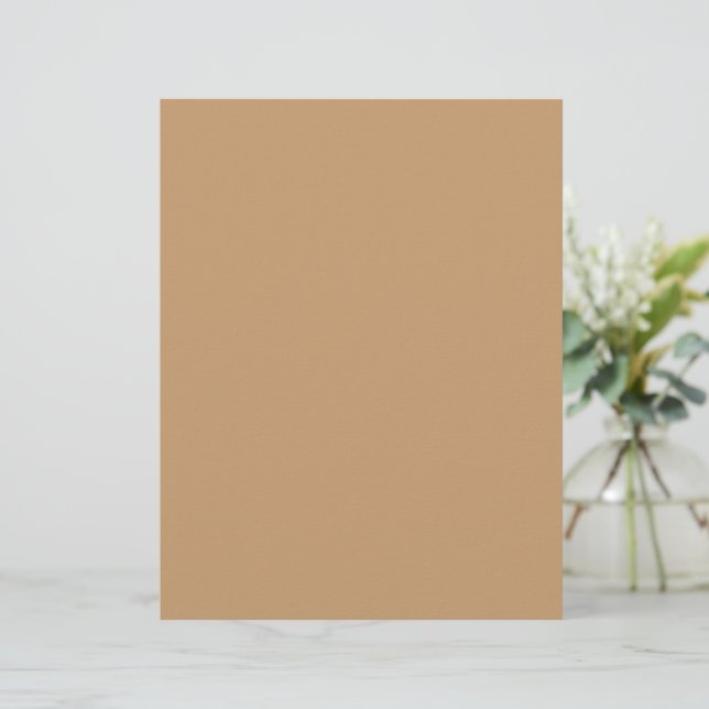 Membrete Peach Tan Color Block | Soft Wedding Design (Anverso de pie)