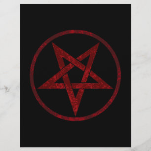 Membrete Pentagram del diablo Rojo