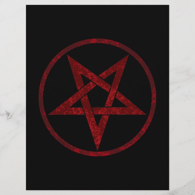 Membrete Pentagram del diablo Rojo (Anverso)