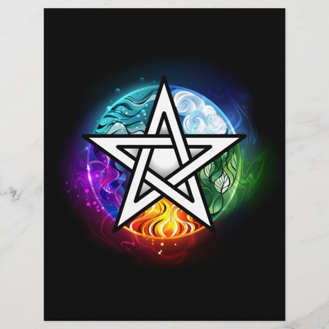 Membrete Pentagrama de Wiccan (Anverso)