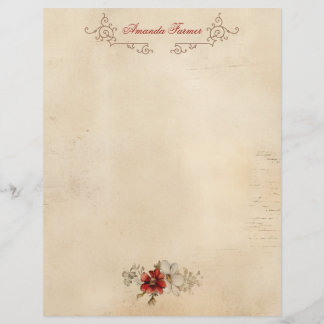 Membrete Pergamino artesanal de grano de época