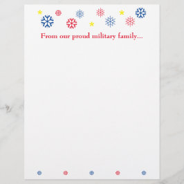 Membrete Personalizable de copas de nieve para Navidades de