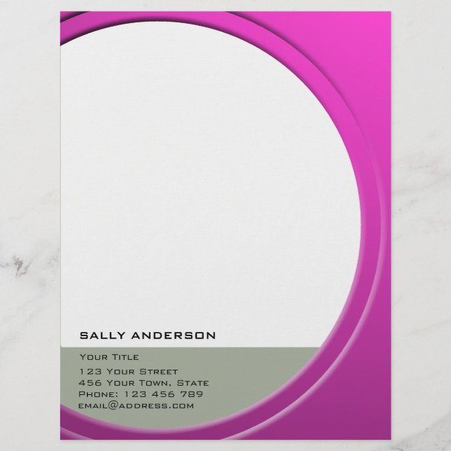 Membrete Personalizable metálico brillante cualquier texto  (Anverso)