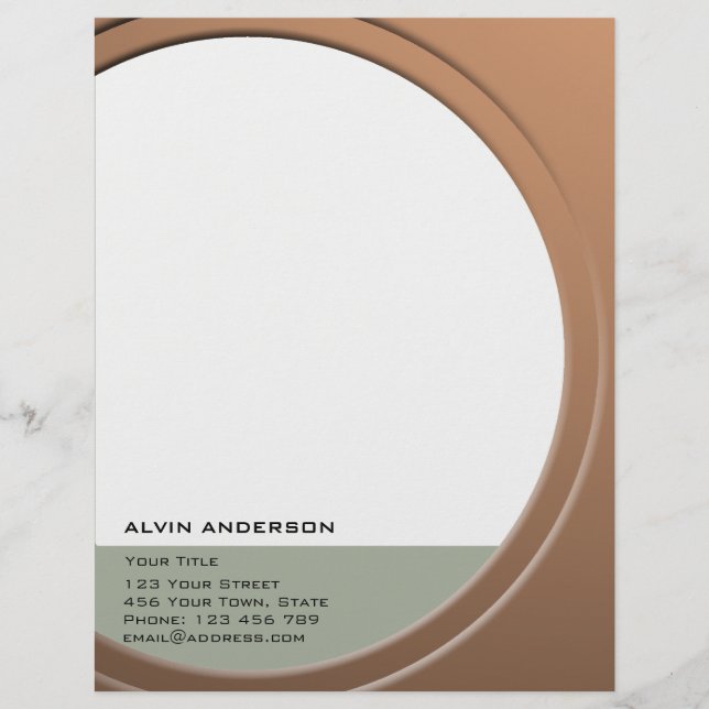 Membrete Personalizable metálico brillante cualquier texto  (Anverso)