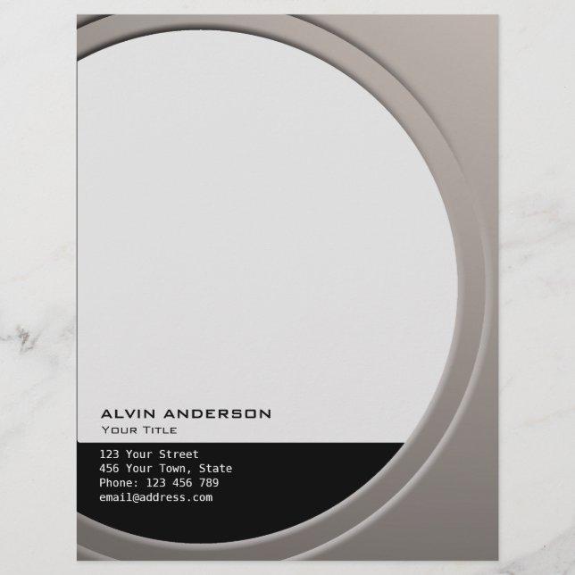 Membrete Personalizable metálico brillante cualquier texto  (Anverso)