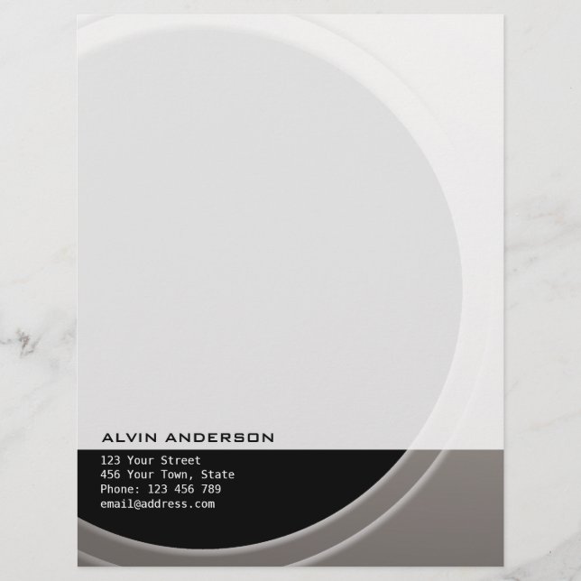 Membrete Personalizable original geométrico cualquier texto (Anverso)