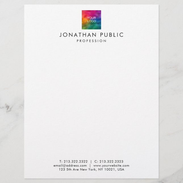 Membrete Personalizado Añadir la plantilla de logotipo de s (Anverso)