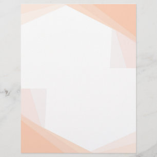 Membrete Personalizado Apricot Color blanco elegante planti