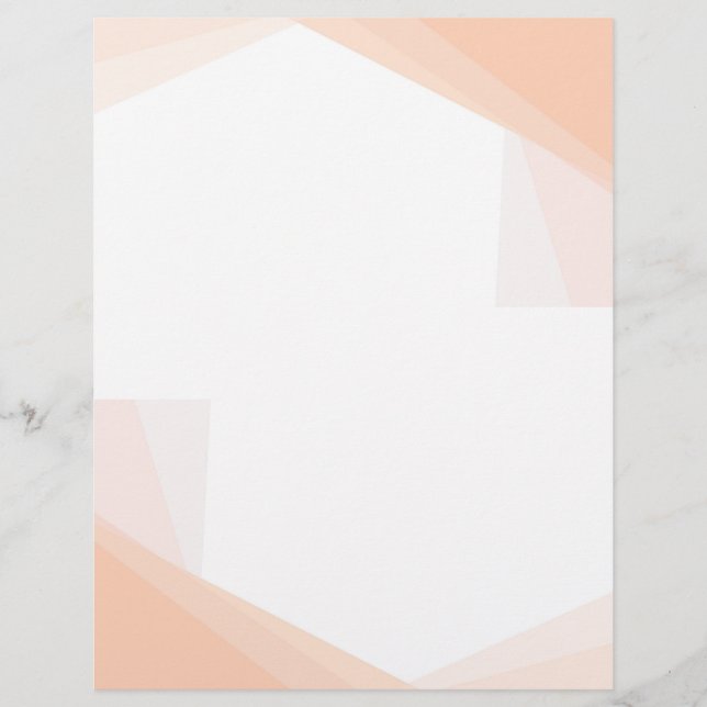 Membrete Personalizado Apricot Color blanco elegante planti (Anverso)