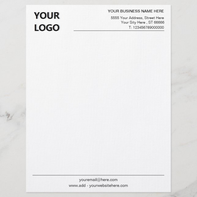 Membrete Personalizado Basic Classic Business Letterhead co (Anverso)
