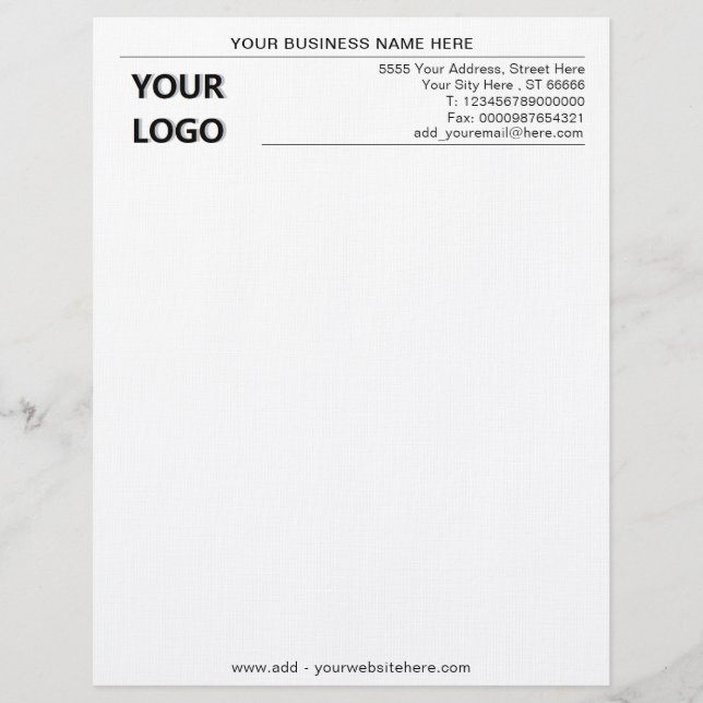 Membrete Personalizado Classic Business Office Letterhead a (Anverso)