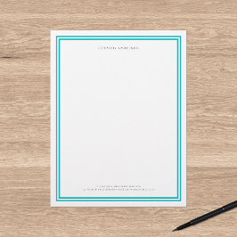 Membrete Personalizado Color Moderno Bordes Clásicos Person