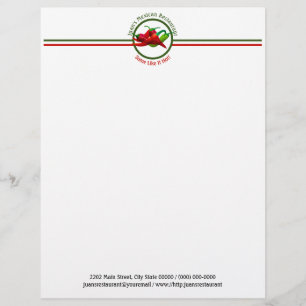 Membrete Personalizado con el logotipo del restaurante mexi
