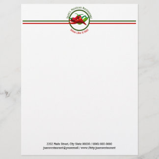 Membrete Personalizado con el logotipo del restaurante mexi