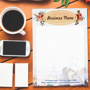 Membrete Personalizado de acuarela floral clásica vintage