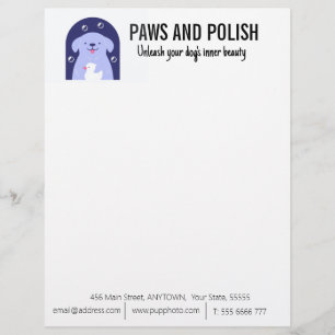 Membrete Personalizado de negocios de Dog Grooming