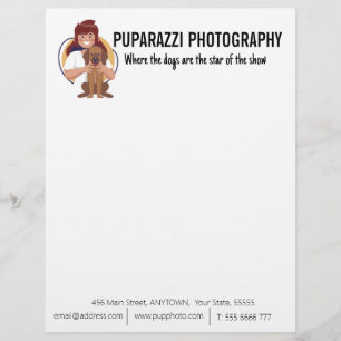 Membrete Personalizado de negocios de fotografía de perro