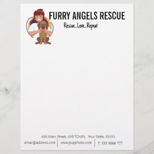 Membrete Personalizado de negocios de rescate de perros