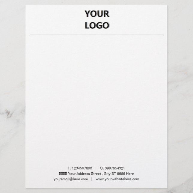 Membrete Personalizado del membrete de su oficina comercial (Anverso)