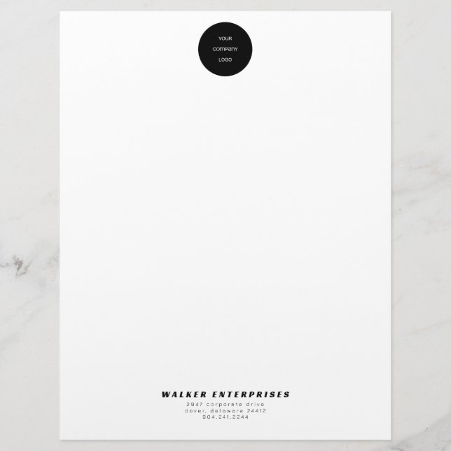Membrete Personalizado Empresa Logotipo sencillo Cabletero  (Anverso)