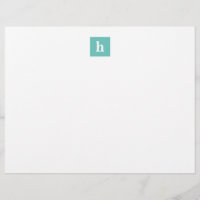 Personalizado minimalista Monograma Aqua Blue