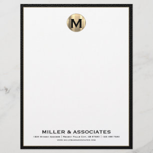 Membrete Personalizado Monograma Business Letterhead