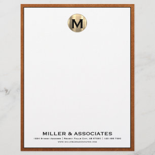 Membrete Personalizado Monograma Business Letterhead