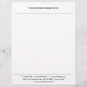 Membrete Personalizado Simple Classic Business Office Lette