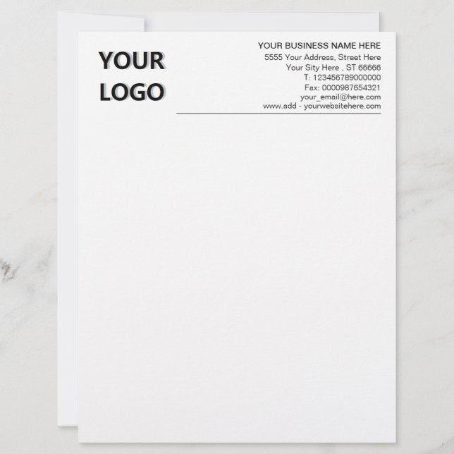Membrete Personalizado Su logotipo Información de contacto  (Anverso)