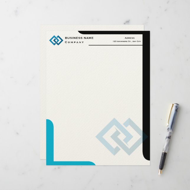Membrete Personalized Company Logo Professional Letterhead (Anverso/Reverso In Situ)