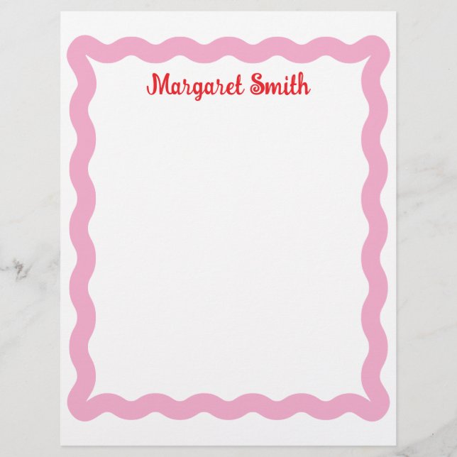 Membrete Personalized Monogram Notepads with Scallop Border (Anverso)