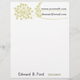 Membrete ¡Personalmente el suyo! Las flores de la flor del