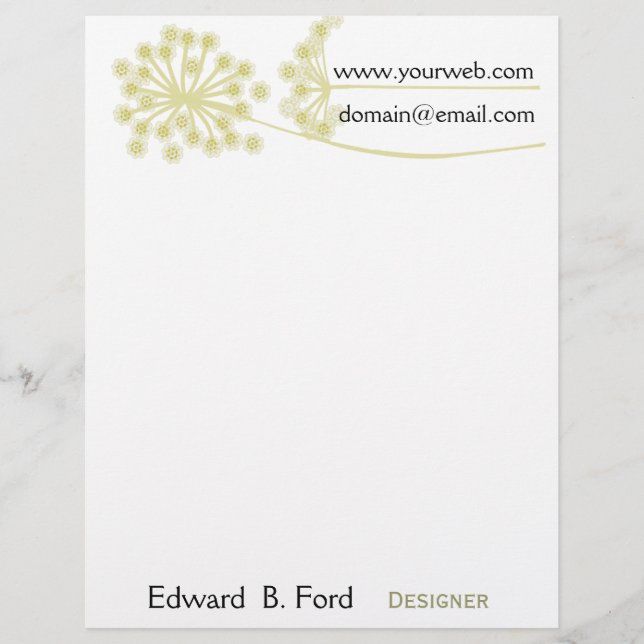 Membrete ¡Personalmente el suyo! Las flores de la flor del (Anverso)