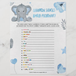 Membrete Piccionario de Emoji de historias infantiles